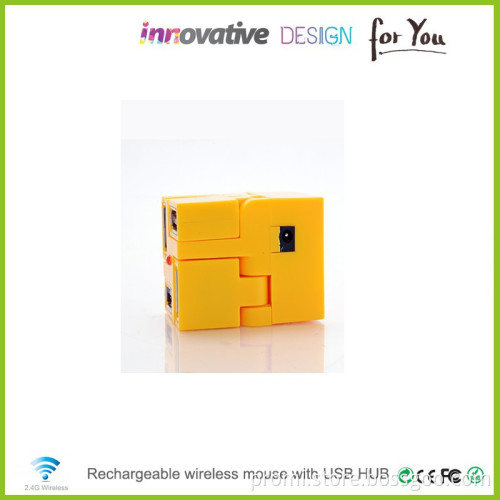 Wholesale price yellow mini Usb Hub 2.0 can connects to printers/ digital cameras/ keyboard etc